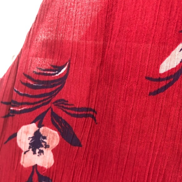 Lucky Brand Hi/Lo Crinkle Crepe Floral Maxi - Picture 2 of 8